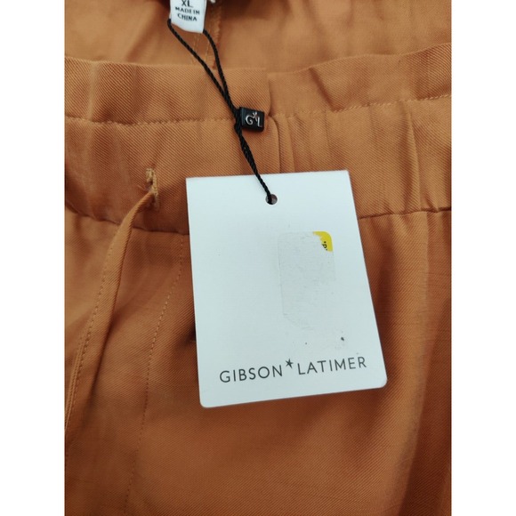 Gibson‎ & Latimer XL Ginger Brown Elastic Waist Drawstring Casual Pants NWT - Picture 6 of 15